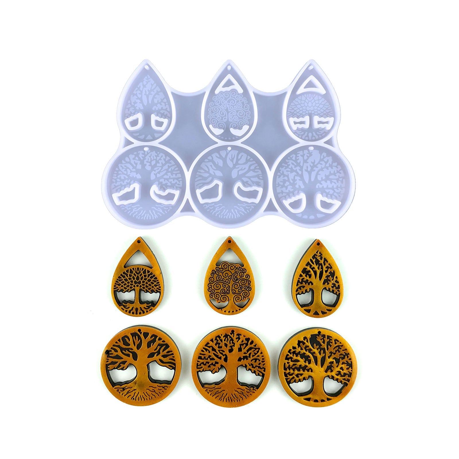 Tree of Life Shape Necklace Earrings Keychain Mold