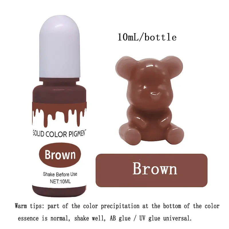 20 colors solid color essence 10ml oil-based epoxy resin AB/UV special color essence/dyeing agent DesignUrGift
