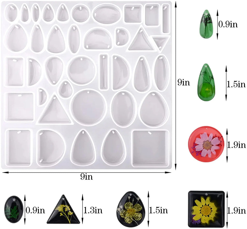 Resin Jewelry Molds DIY Gem Cabochon Pendant. Earring. Necklace Jewelry Making DesignUrGift