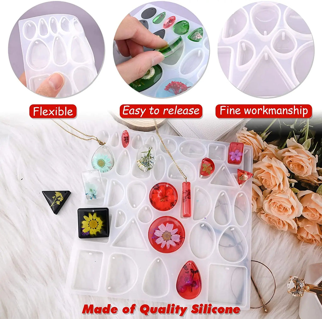 Resin Jewelry Molds DIY Gem Cabochon Pendant. Earring. Necklace Jewelry Making DesignUrGift