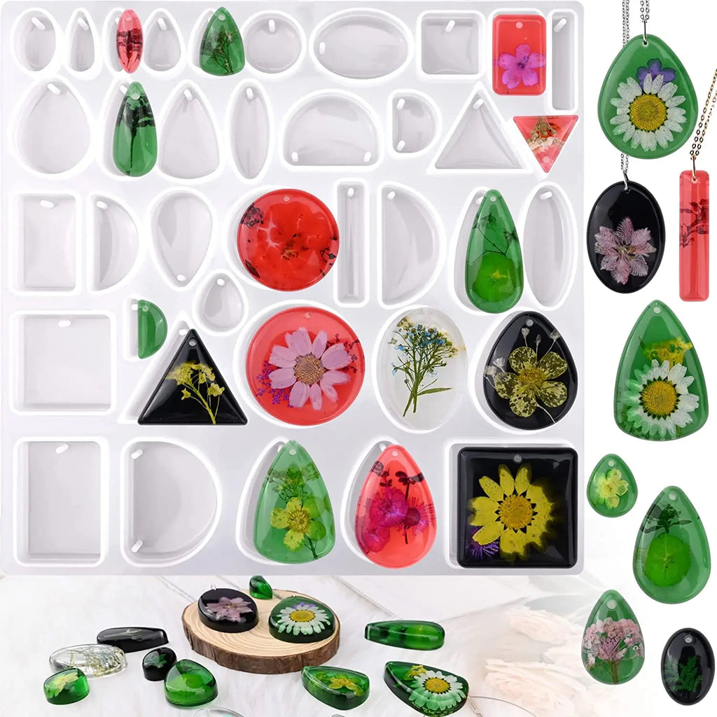 Resin Jewelry Molds DIY Gem Cabochon Pendant. Earring. Necklace Jewelry Making DesignUrGift