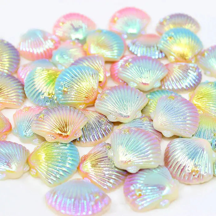 20pcs Aurora Colors Shell Resin Accessories Decorations DesignUrGift