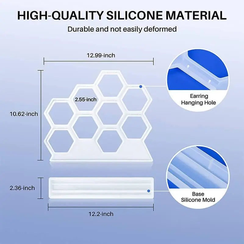 Epoxy Resin Molds for Jewelry Organizer Display and Earring Holder Storage Tray DesignUrGift
