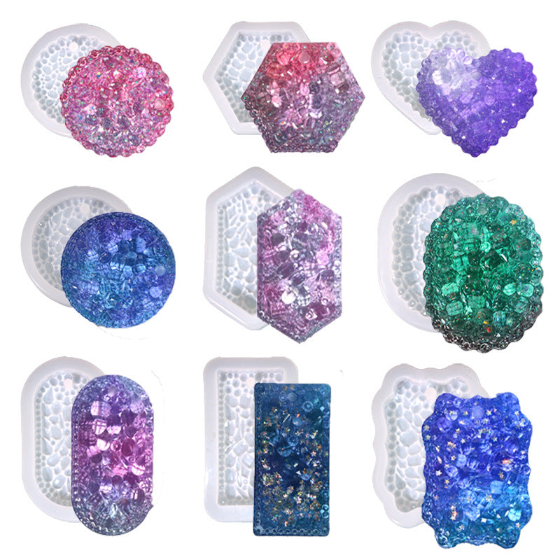 9pcs Diamond Hangtag Star Geometric Shape Mold
