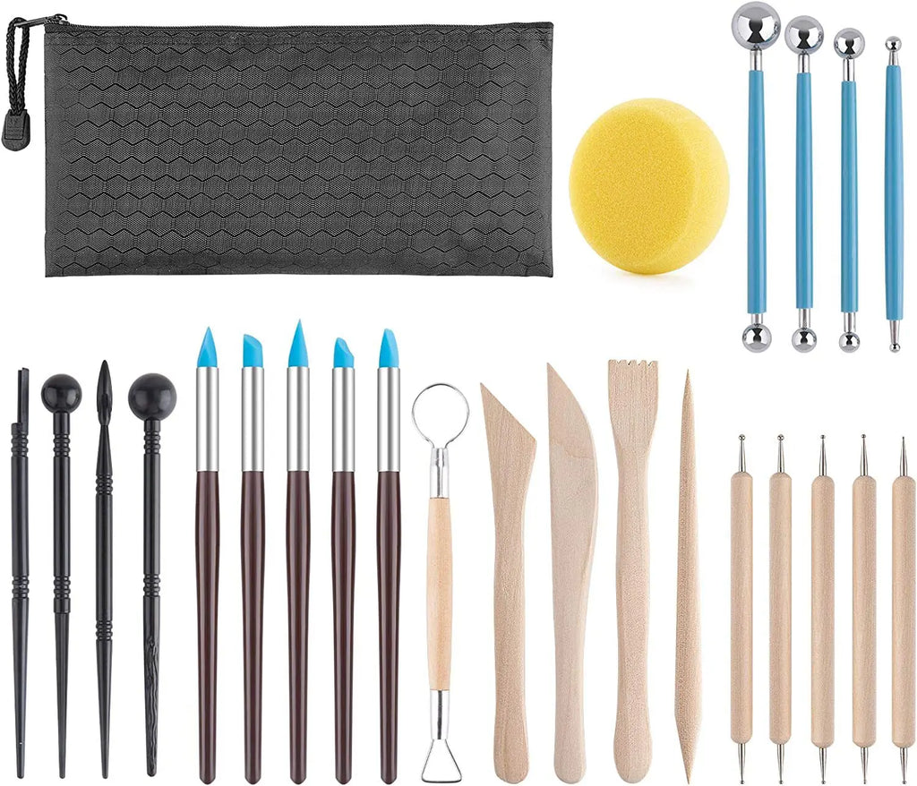 Resin Pick Bubble Trimming Tools Pottery Clay Sculpting Tools Set with Carrying Case Bag for Beginners DesignUrGift