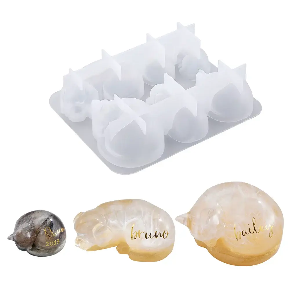 Sleeping Cat & Dog Resin Molds DesignUrGift